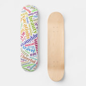 Zomvakantiewoordwolk Skateboard (Voorkant)