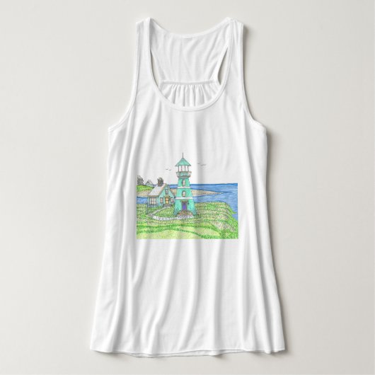Zomvuurtoren 3; Tanktop voor damesstromen (Design voorkant)