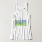 Zomvuurtoren 3; Tanktop voor damesstromen (Design voorkant)