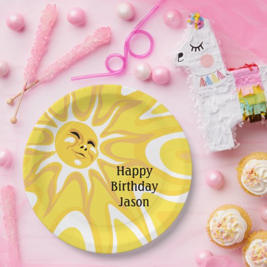 Zomzondzonnige feestdag 9in papieren bordje (Feest)