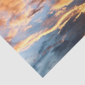 Zomzonsondergang en wolken tissuepapier (Detail)