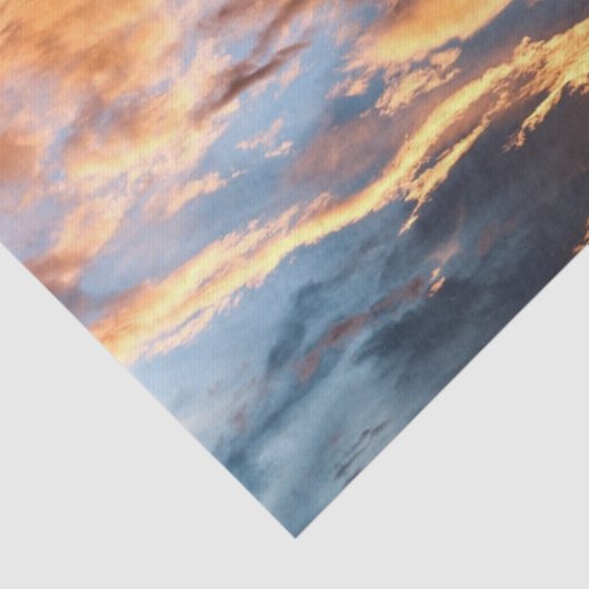 Zomzonsondergang en wolken tissuepapier (Detail)