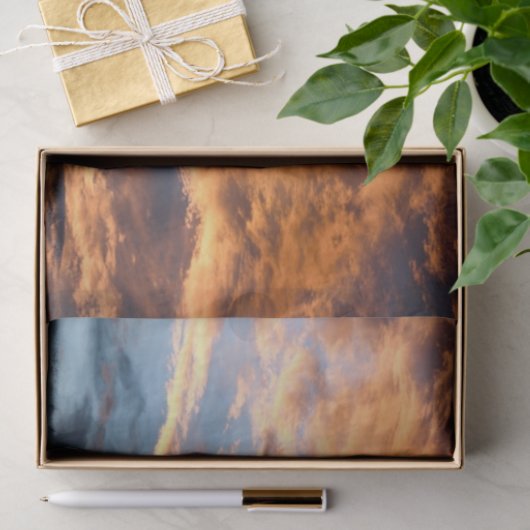 Zomzonsondergang en wolken tissuepapier (Geschenk)