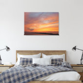 Zomzonsondergang (meer) canvas afdruk (Insitu (Slaapkamer))