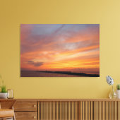 Zomzonsondergang (meer) canvas afdruk (Insitu (Woonkamer))