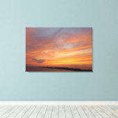 Zomzonsondergang (meer) canvas afdruk (Insitu (Houten vloer))