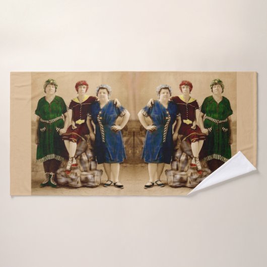 zo'n 1910 Atlantic City zwemmen met schoonheidsmid Bad Handdoek (Badhanddoek)
