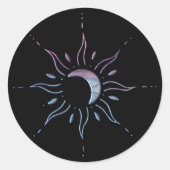 Zon 1 ronde sticker (Voorkant)