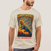 Zon-aangedreven Agama Hagedis Kunst T-shirt (Voorkant)