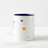 Zon, aarde en skyroet op wit tweekleurige koffiemok (Center)