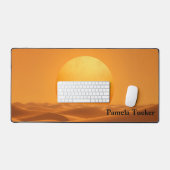 Zon Abstract Amber Modern Minimalistisch Bureaumat (Keyboard & Muis)