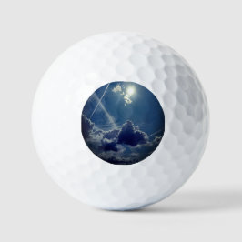 Zon achter de wolken golfballen