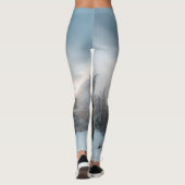 Zon achter sparrenbomen leggings (Achterkant)