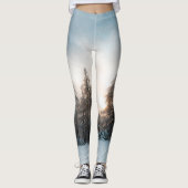 Zon achter spruce-bomen leggings (Voorkant)