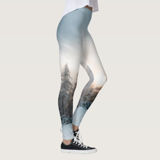 Zon achter spruce-bomen leggings (Rechts)