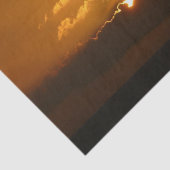 Zon Achter Wolken I Oranje Zonsondergang Foto Tissuepapier (Detail)