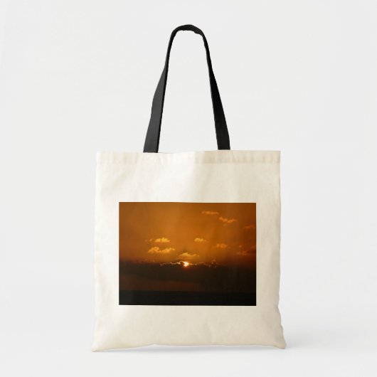 Zon Achter Wolken I Oranje Zonsondergang Foto Tote Bag (Voorkant)