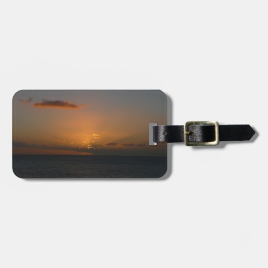 Zon achter wolken II Zeegezicht Bagagelabel (Voorkant horizontaal)