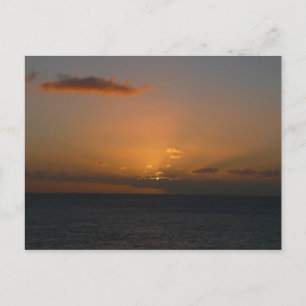 Zon achter wolken II zeegezicht Briefkaart