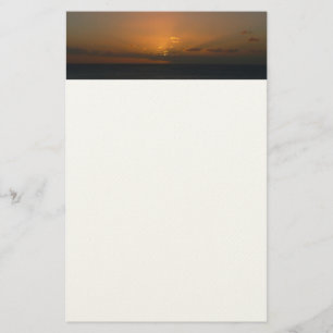 Zon achter wolken II Zeegezicht Briefpapier