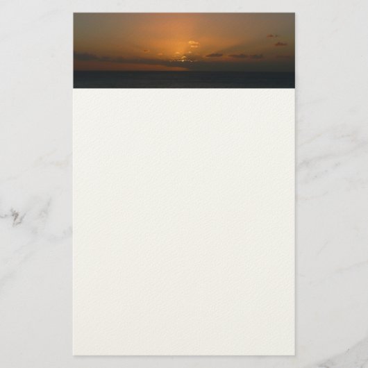 Zon achter wolken II Zeegezicht Briefpapier (Voorkant)