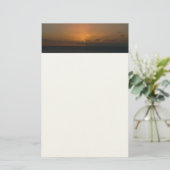 Zon achter wolken II Zeegezicht Briefpapier (Staand voorkant)