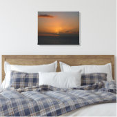 Zon achter wolken II Zeegezicht Canvas Afdruk (Insitu (Slaapkamer))