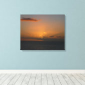 Zon achter wolken II Zeegezicht Canvas Afdruk (Insitu (Houten vloer))