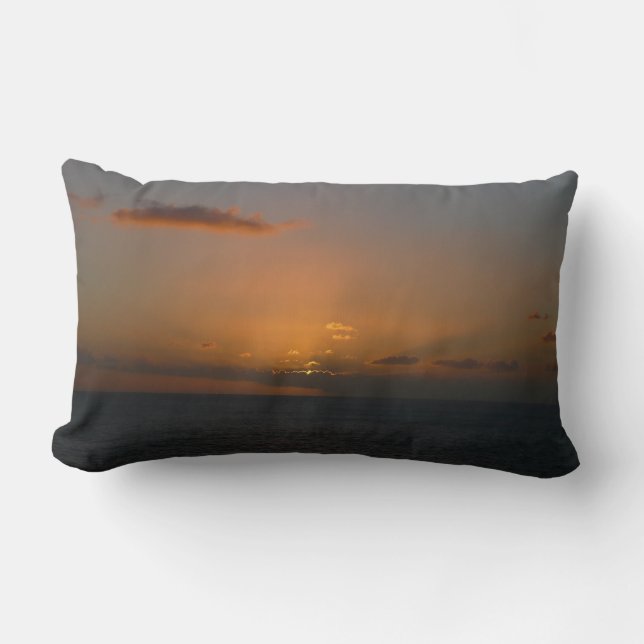 Zon achter wolken II zeegezicht Kussen (Voorkant)