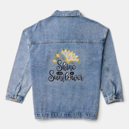 Zon als een zonnebloem denim jacket