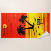 Zon B Beach Towel altijd met beide zijden band Strandlaken (Voorkant)