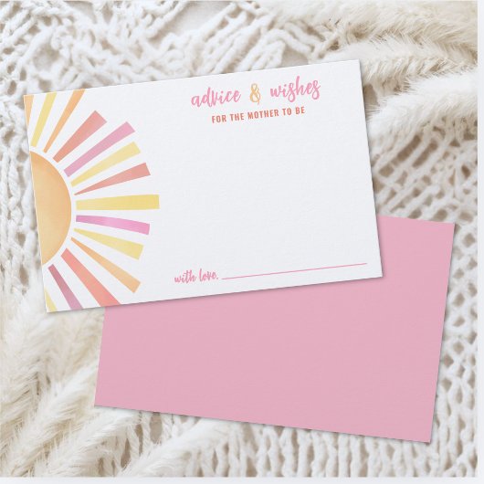 Zon Baby Shower Advies Wensen Kaart