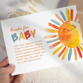 Zon Baby Shower Boek Verzoek Bijlage Kaart