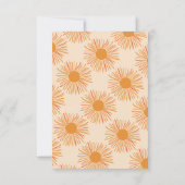 Zon baby shower hier komt de zoon boho retro bedankkaart (Achterkant)