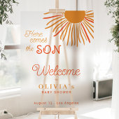 Zon baby shower hier komt de zoon welkom acryl bord