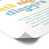 Zon Baby shower Late Night Luiers Teken Poster (Hoek)