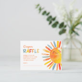 Zon Baby shower Luier Raffle Behuizing Kaart (Staand voorkant)