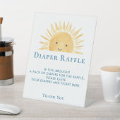 Zon Baby shower Luier Raffle Reclamebord Met Voetstuk (Insitu)