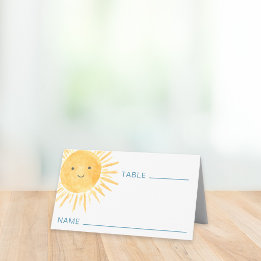 Zon Baby Shower Plaatskaart Plaatskaartje