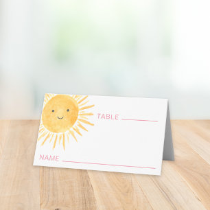 Zon Baby Shower Plaatskaartje