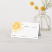 Zon Baby Shower Plaatskaartje (Voorkant)