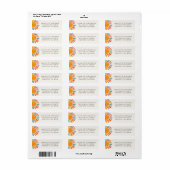 Zon Baby Shower Retouradres Etiket (Full Sheet)