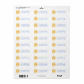 Zon Baby Shower Retouradres Etiket (Full Sheet)