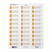 Zon Baby Shower Retouradres Etiket (Full Sheet)