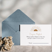 Zon baby shower rustieke luier Raffle Kaart