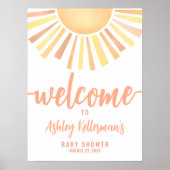 Zon Baby Shower Welkom Bord Poster (Voorkant)