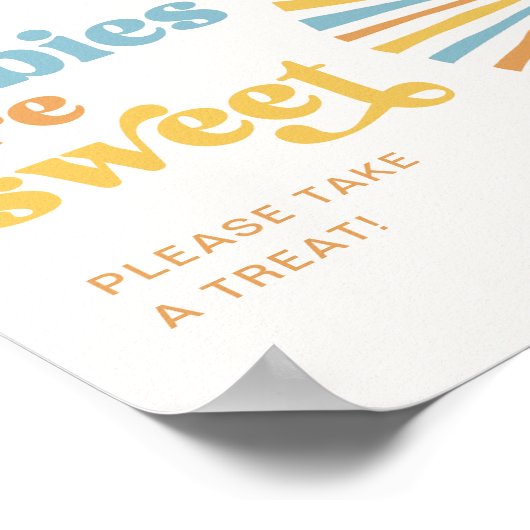 Zon Baby's zijn Sweet Sign Poster (Hoek)