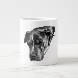 Zon-Basked Calm - Pitbull Mix Portrait Grote Koffiekop