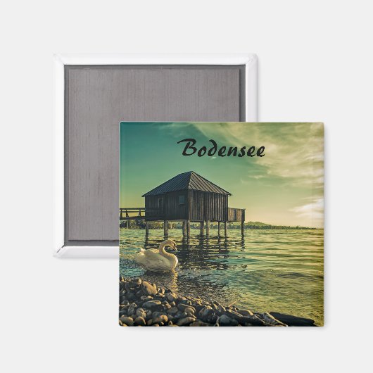  zon bij het meer van Constance Souvenir Magneet (Voorkant / Achterkant)