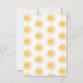 Zon Blauw Baby Shower Bedankt (Achterkant)